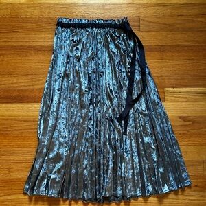 LC Lauren Conrad Shimmering Blue Pleated Skirt